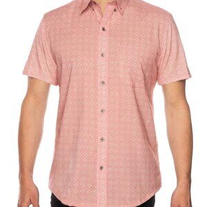 W.R.K Reworked Red Geo Print Short Sleeve Shirt